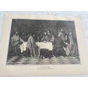 The Last Supper, Eduard von Gebhardt, Christian art, Jesus with Apostles